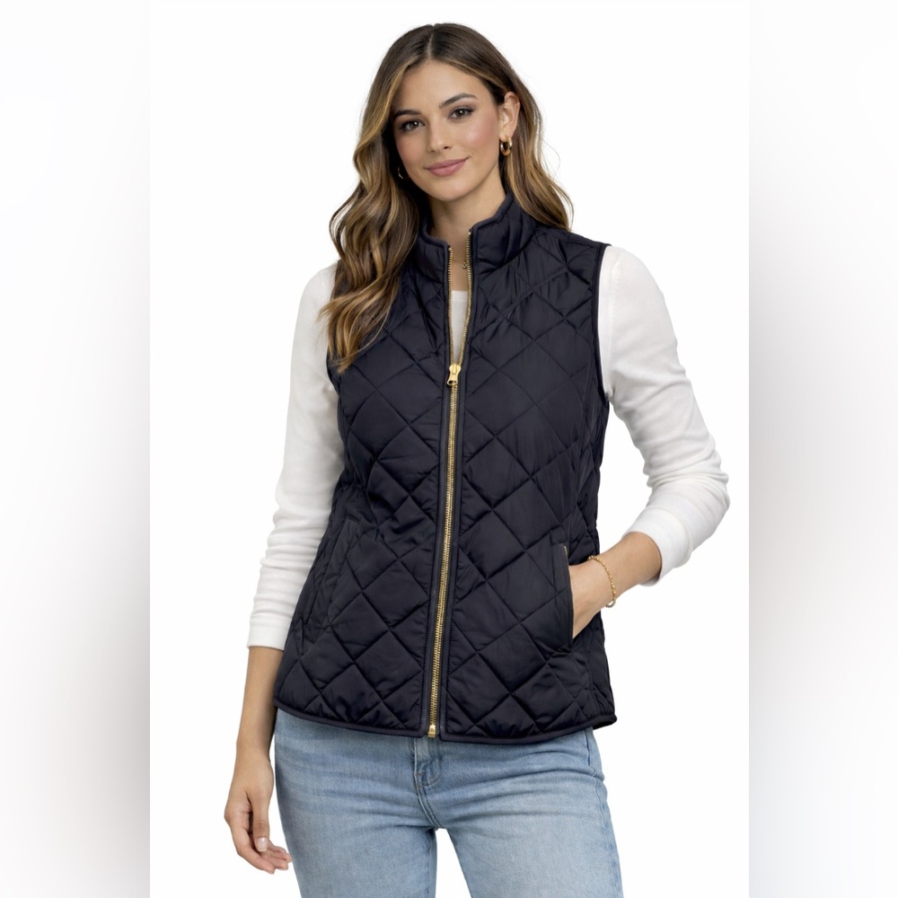 Black Old Navy Lightweight Diamond Quilted Puffer Vest Size XS